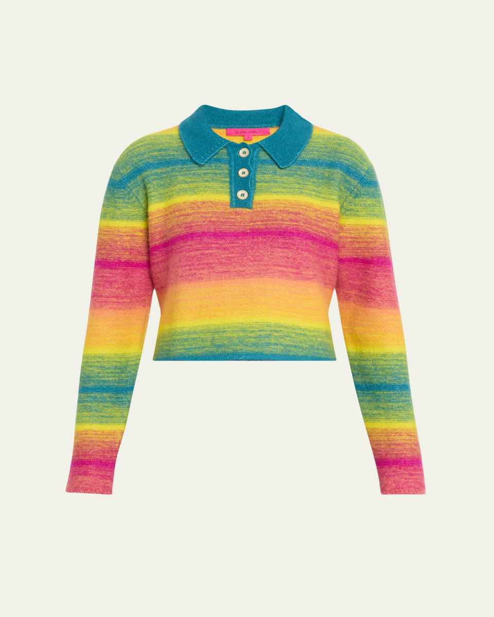 Blurry Stripe Rugby Cashmere Sweater